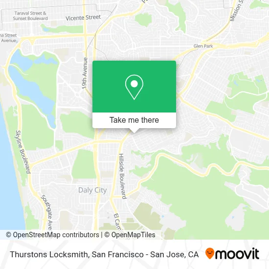 Thurstons Locksmith map