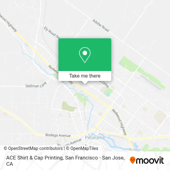 ACE Shirt & Cap Printing map