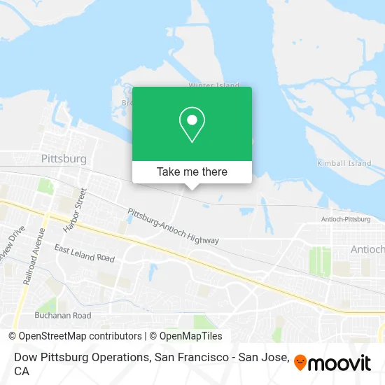 Dow Pittsburg Operations map