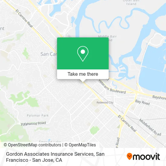 Gordon Associates Insurance Services map