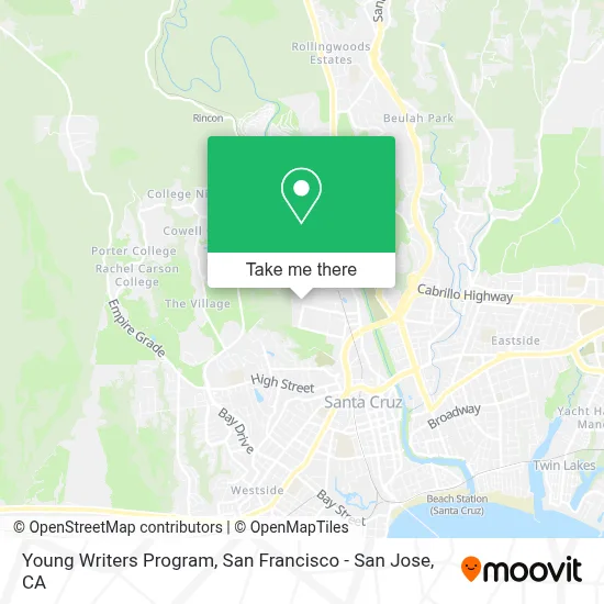 Young Writers Program map