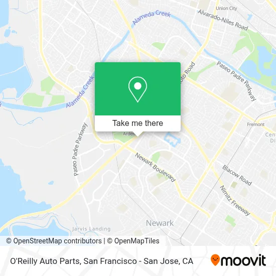 O'Reilly Auto Parts map
