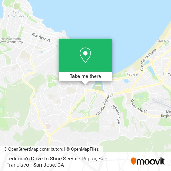 Federico's Drive-In Shoe Service Repair map