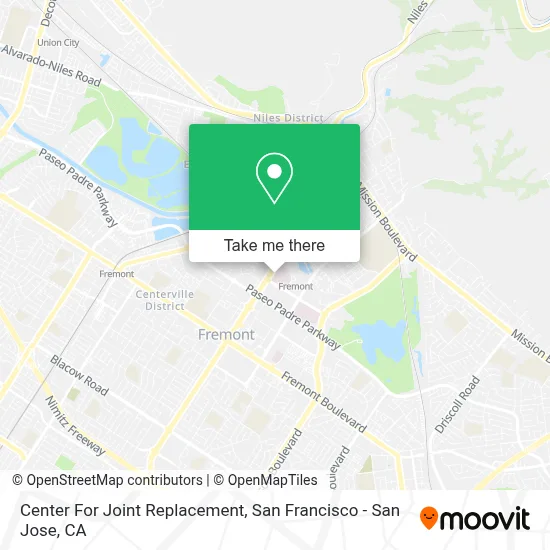 Center For Joint Replacement map