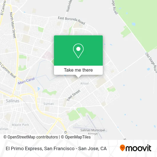 El Primo Express map