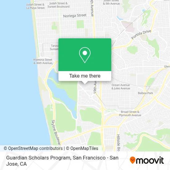 Guardian Scholars Program map