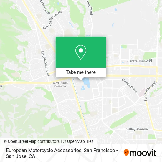 European Motorcycle Accessories map