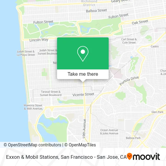 Exxon & Mobil Stations map