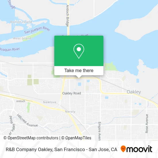 R&B Company Oakley map