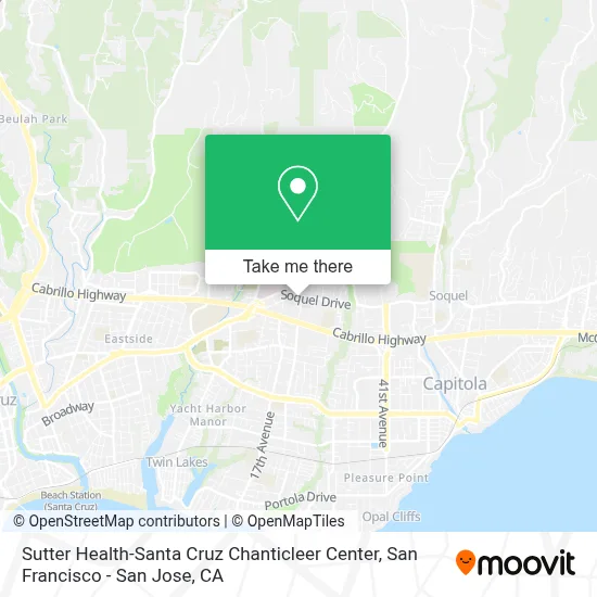 Sutter Health-Santa Cruz Chanticleer Center map