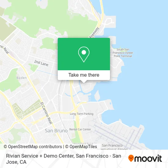 Rivian Service + Demo Center map