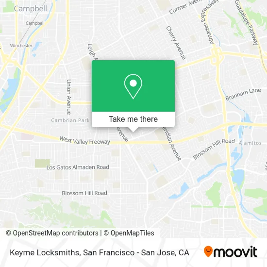 Keyme Locksmiths map
