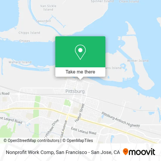 Nonprofit Work Comp map