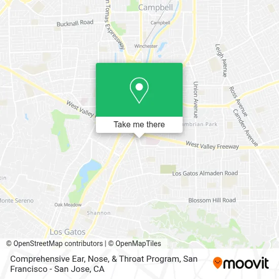 Comprehensive Ear, Nose, & Throat Program map