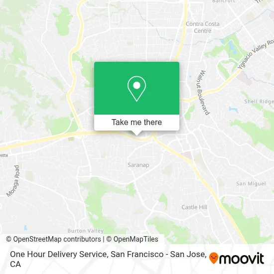 One Hour Delivery Service map