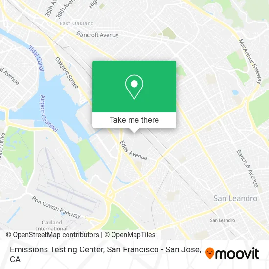 Emissions Testing Center map