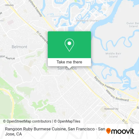 Rangoon Ruby Burmese Cuisine map