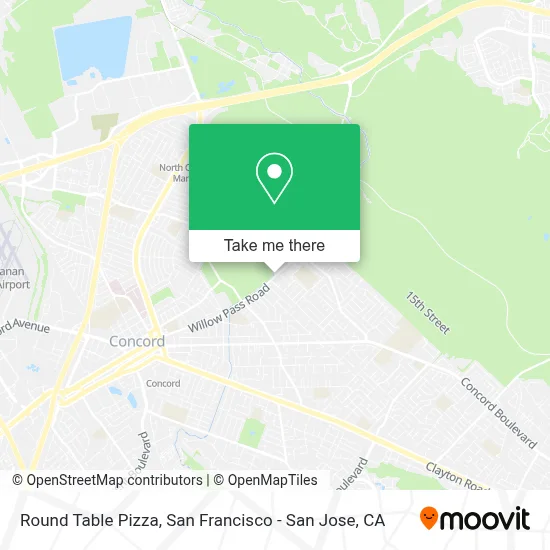 Round Table Pizza map