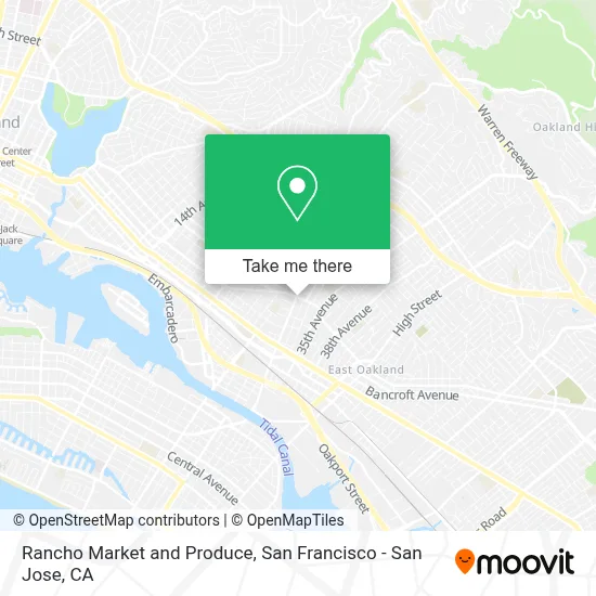 Rancho Market and Produce map