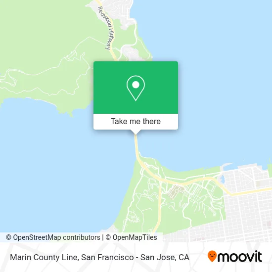 Marin County Line map