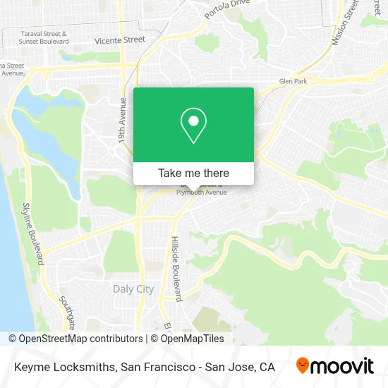 Keyme Locksmiths map