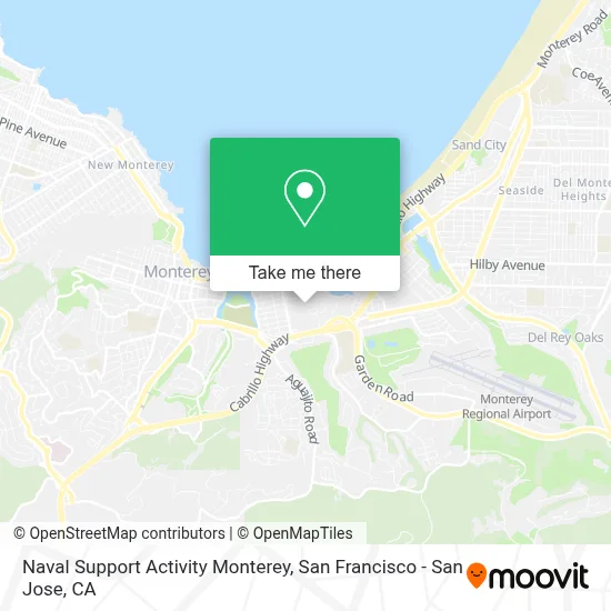 Naval Support Activity Monterey map