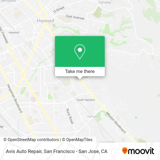 Avis Auto Repair map