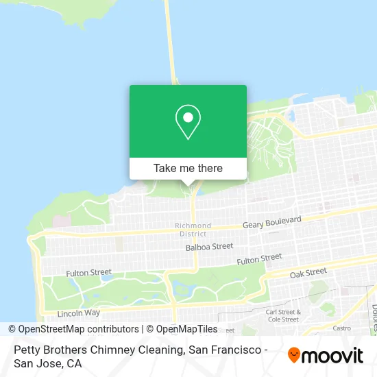 Petty Brothers Chimney Cleaning map