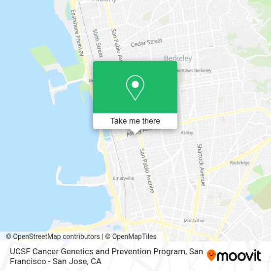 UCSF Cancer Genetics and Prevention Program map