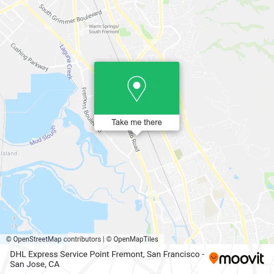 DHL Express Service Point Fremont map