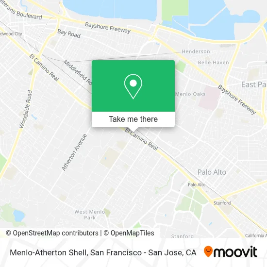 Menlo-Atherton Shell map