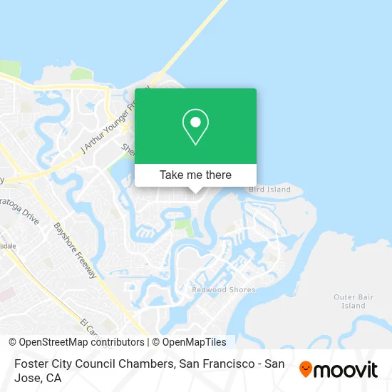Foster City Council Chambers map