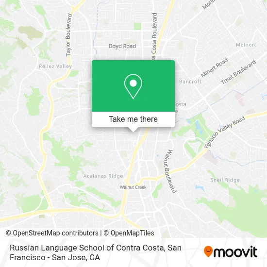 Russian Language School of Contra Costa map