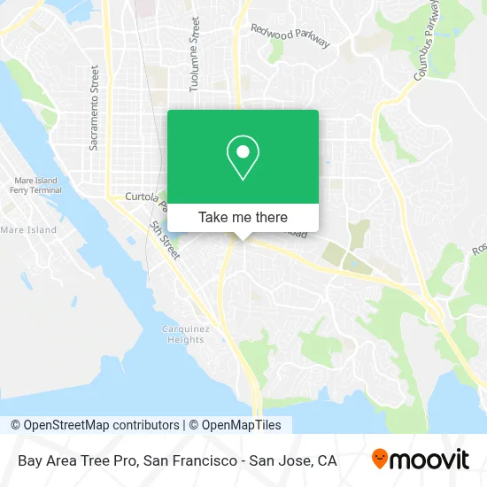 Bay Area Tree Pro map