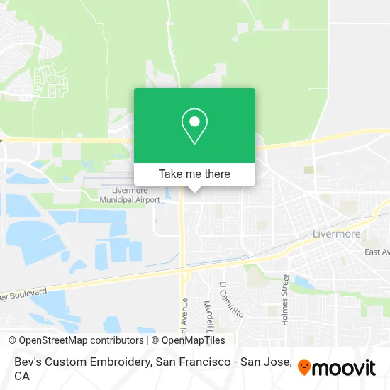 Bev's Custom Embroidery map