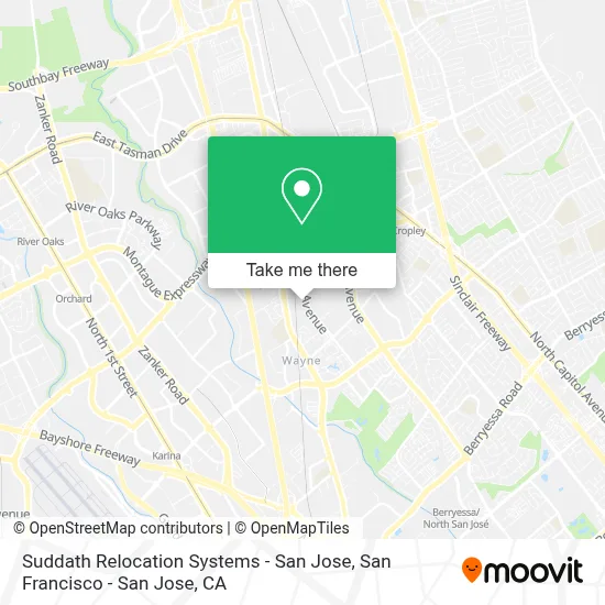 Suddath Relocation Systems - San Jose map