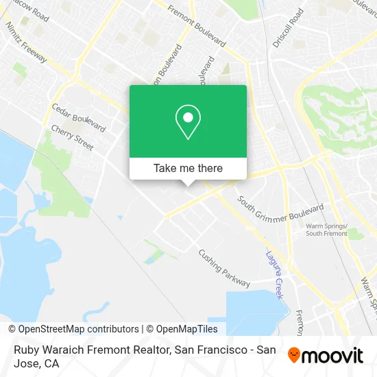 Ruby Waraich Fremont Realtor map