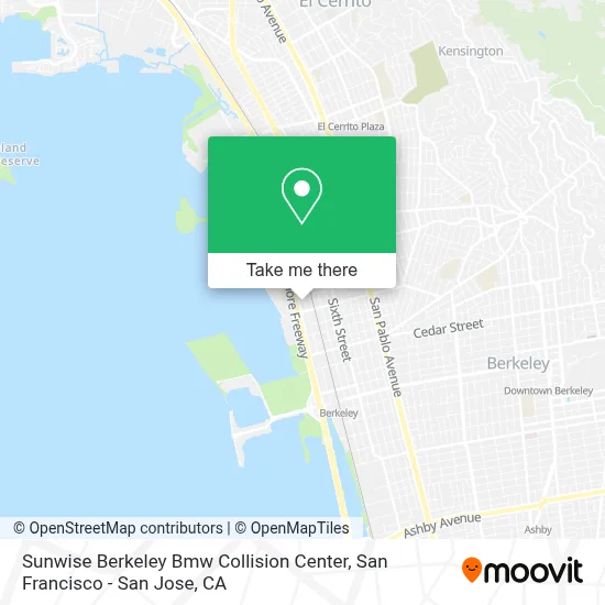 Sunwise Berkeley Bmw Collision Center map