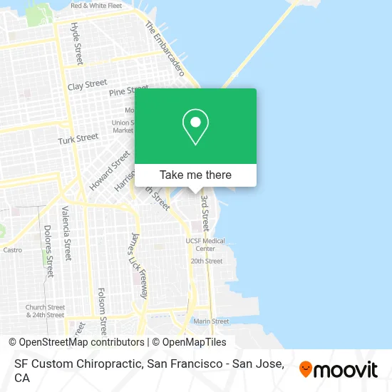 SF Custom Chiropractic map