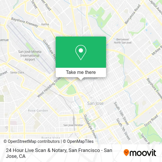 24 Hour Live Scan & Notary map