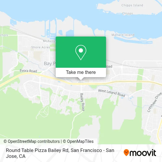 Round Table Pizza Bailey Rd map