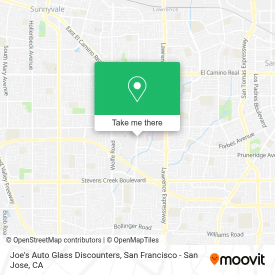 Joe's Auto Glass Discounters map