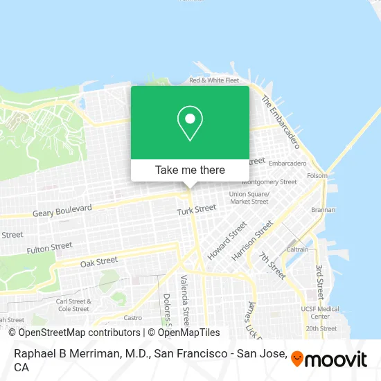 Raphael B Merriman, M.D. map