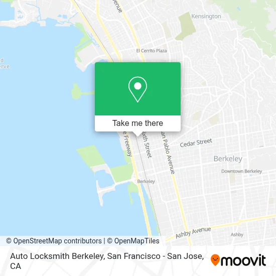 Auto Locksmith Berkeley map