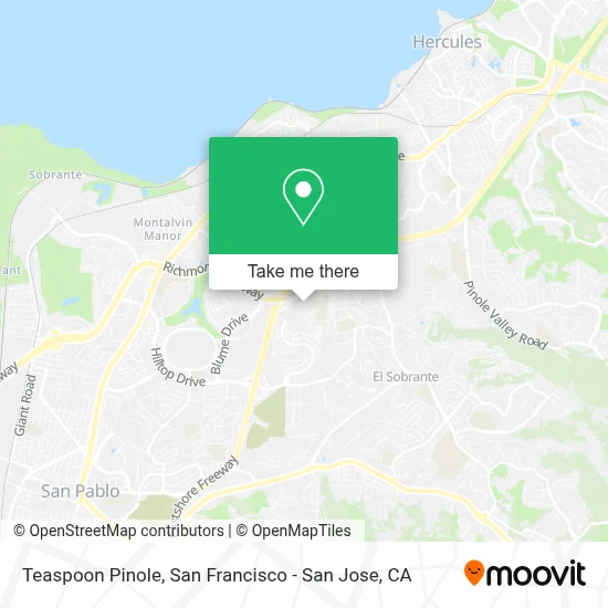Teaspoon Pinole map