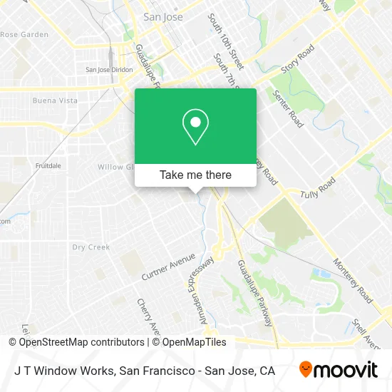 J T Window Works map