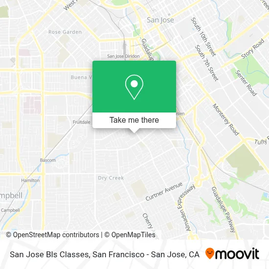San Jose Bls Classes map