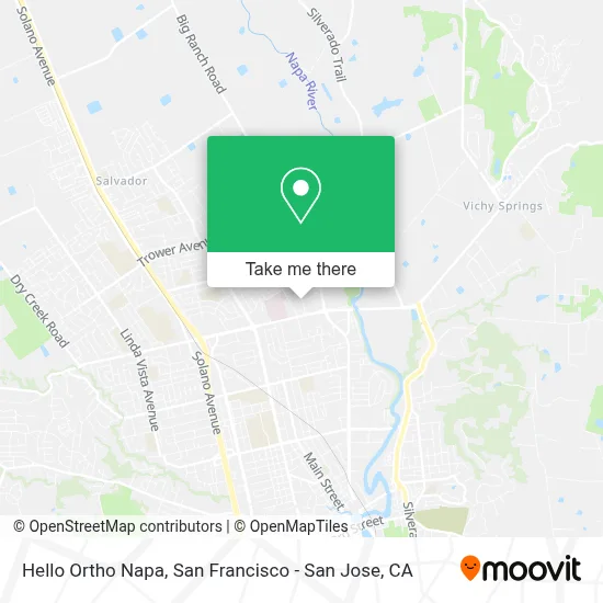 Hello Ortho Napa map