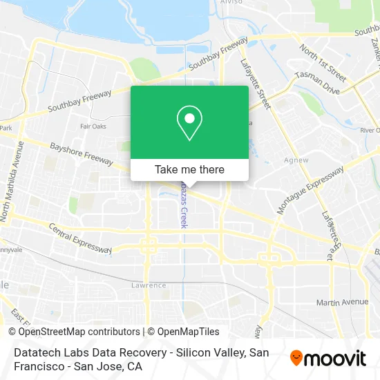 Datatech Labs Data Recovery - Silicon Valley map