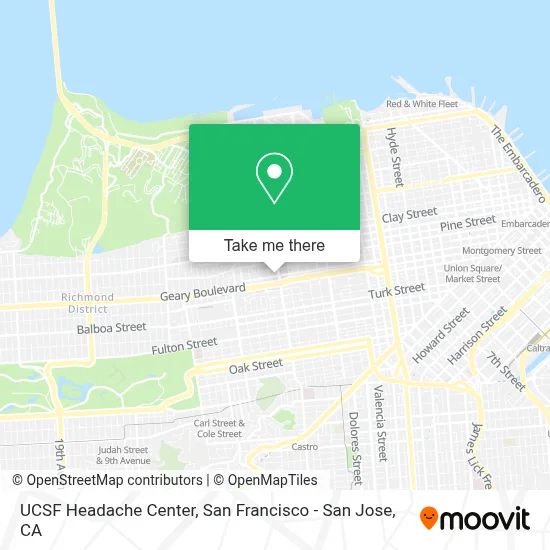 UCSF Headache Center map
